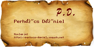 Perhócs Dániel névjegykártya